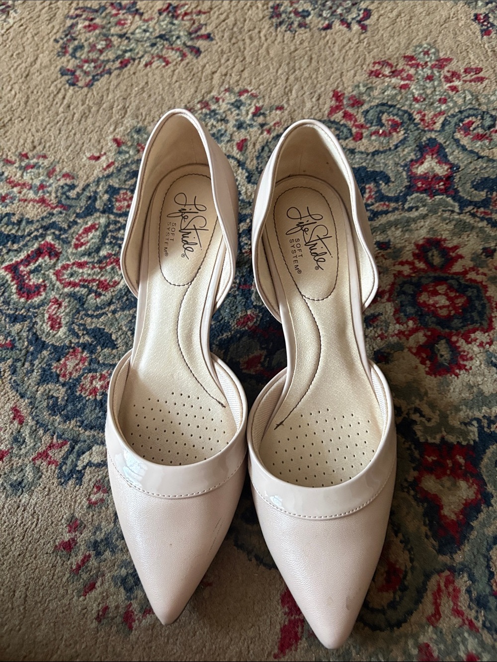 Life Stride Women's Blush Pink Pointed D'Orsay Heels